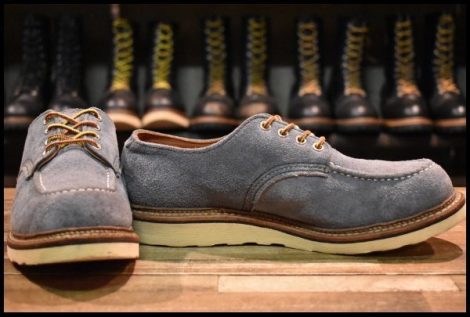 【8.5D 良品 11年】レッドウィング 8101 オックスフォード スレートブルー アビレーンラフアウト 水色 ブーツ redwing HOPESMORE
