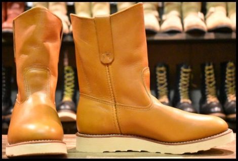 【6.5E 箱付 未使用 15年】レッドウィング 9866 ゴールドラセット ペコス 茶 クッションソール プルオン ブーツ redwing HOPESMORE