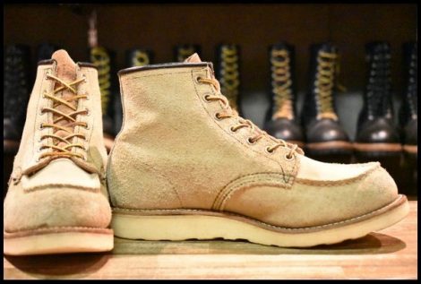 【8.5E 良品 10年】レッドウィング 8173 スエード アイリッシュセッター ホーソーン ラフアウト モックトゥ ブーツ redwing HOPESMORE