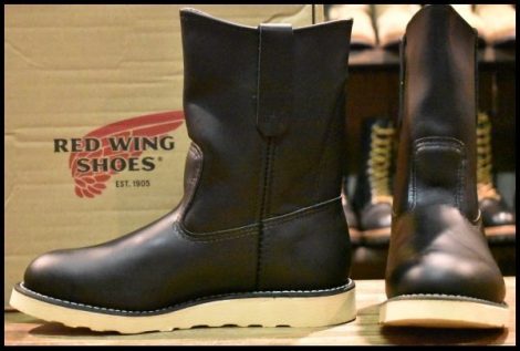 【6.5E 箱付 未使用 16年】レッドウィング 8169 ペコス 黒 ブラッククローム クッションソール プルオン ブーツ redwing pecos HOPESMORE
