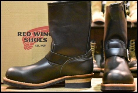 【9D 箱付 未使用 20年】レッドウィング 2268 エンジニア 黒 ブラック スチールトゥ ブーツ redwing HOPESMORE