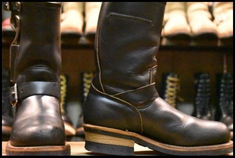 【5D 良品 PT91刺繍 98年】レッドウィング 8270 ナイフポケット エンジニア ブーツ 黒 ブラック スチールトゥ 2268 redwing HOPESMORE