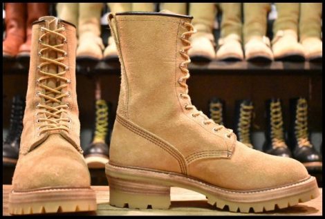 【8.5D 箱付 美品 19年 カスタム】レッドウィング 9211 スエード ロガー タンブルハイドラフアウト ベージュ ブーツ redwing HOPESMORE