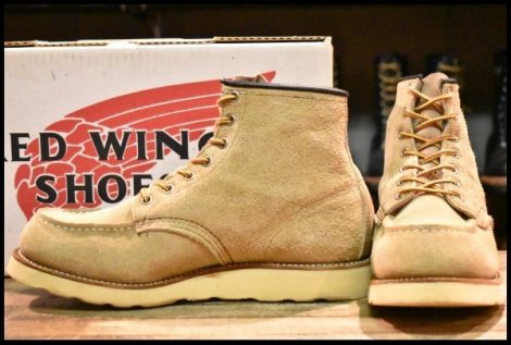 【8.5E 箱付 美品 犬タグ】レッドウィング 8173 スエード アイリッシュセッター タンラフアウト モックトゥ ブーツ redwing HOPESMORE