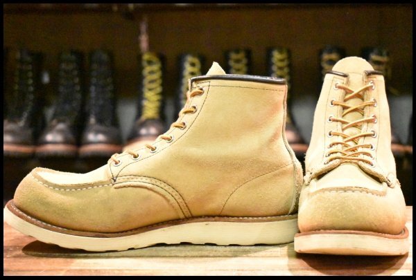 【9.5E 良品 17年】レッドウィング 8173 スエード アイリッシュセッター ホーソーン ラフアウト モックトゥ ブーツ redwing HOPESMORE