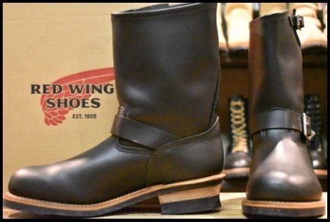 【10D 未使用 試着程度 07年】レッドウィング 2268 エンジニア 黒 ブラッククローム スチールトゥ ブーツ redwing HOPESMORE