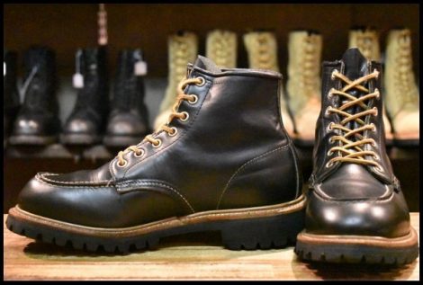 【7D 良品 羽タグ】レッドウィング 8136 ビブラム アイリッシュセッター 黒 ブラック モックトゥ ブーツ redwing 8176 HOPESMORE