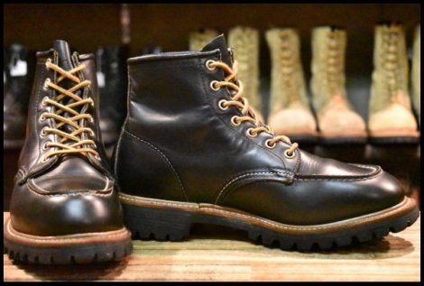 【7D 良品 羽タグ】レッドウィング 8136 ビブラム アイリッシュセッター 黒 ブラック モックトゥ ブーツ redwing 8176 HOPESMORE
