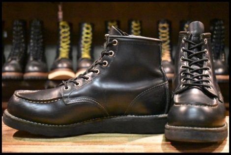 【9D 良品 06年】レッドウイング 8137 アイリッシュセッター 黒 ブラッククローム モックトゥ レースアップ ブーツ redwing HOPESMORE