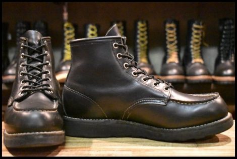 【9D 良品 06年】レッドウイング 8137 アイリッシュセッター 黒 ブラッククローム モックトゥ レースアップ ブーツ redwing HOPESMORE