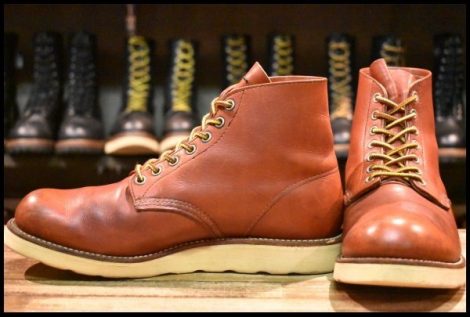 【8.5D 良品 犬タグ 99年】レッドウィング 8166 アイリッシュセッター 赤茶 オロラセット プレーントゥ ブーツ redwing HOPESMORE
