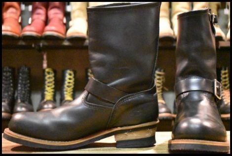 【10D 良品 07年】レッドウィング 2268 エンジニア ブラッククローム 黒 スチールトゥ プルオン ブーツ redwing HOPESMORE