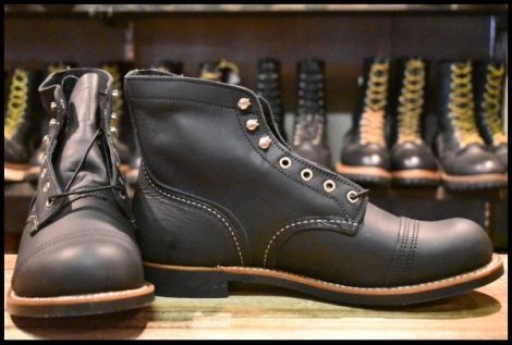 【9.5D 箱付 未使用 24年】レッドウィング 8084 アイアンレンジャー ブラックハーネス 黒 キャップトゥ ブーツ redwing HOPESMORE