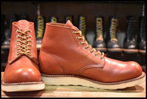【9D 良品 犬タグ復刻 19年】レッドウィング 8166 アイリッシュセッター 赤茶 オロラセット プレーントゥ ブーツ redwing HOPESMORE