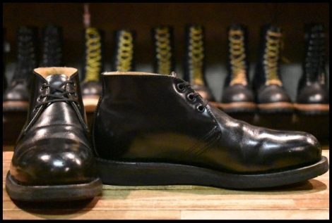 【8D 良品 EH 10年】レッドウィング 2597 ポストマン チャッカ シャパラル 黒 スチールトゥ ブーツ 国内未発売 redwing 9196 HOPESMORE