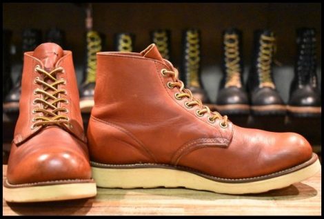 【8.5D 良品 犬タグ 99年】レッドウィング 8166 アイリッシュセッター 赤茶 オロラセット プレーントゥ ブーツ redwing HOPESMORE