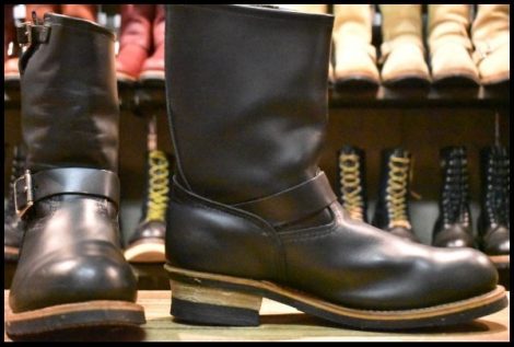 【10D 良品 07年】レッドウィング 2268 エンジニア ブラッククローム 黒 スチールトゥ プルオン ブーツ redwing HOPESMORE