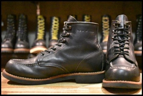 【7.5D 良品 12年】レッドウィング 9213 モックトゥ 黒 ブラック オイルドレザー モックトゥ ブーツ redwing HOPESMORE