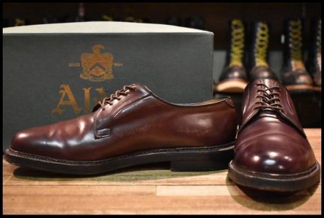 【8.5D 箱付 良品】ALDEN オールデン 990 オックスフォード バーガンディ コードバン シューズ 編み上げ 短靴 ブーツ HOPESMORE