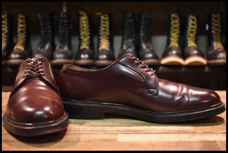 【8.5D 箱付 良品】ALDEN オールデン 990 オックスフォード バーガンディ コードバン シューズ 編み上げ 短靴 ブーツ HOPESMORE
