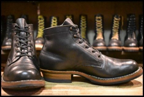 【9E 美品】WHITE’S ホワイツ セミドレス ブラックドレス 黒 ビブラム269シングル レースアップ 編み上げ ブーツ HOPESMORE