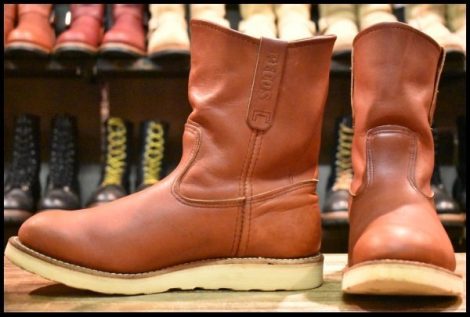 【9E 良品 08年】レッドウィング 8866 ペコス 赤茶 オロラセット クッションソール ブーツ redwing pecos HOPESMORE