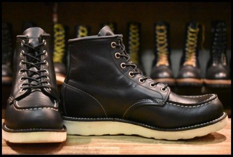 【8E 美品 11年】レッドウィング 8179 アイリッシュセッター 黒 ブラッククローム モックトゥ レースアップ ブーツ redwing HOPESMORE
