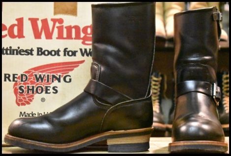 【8D 箱付 良品 PT83 92年04月刻印】レッドウィング 2268 エンジニア 黒 ブラック クローム スチールトゥ ブーツ redwing PT91 HOPESMORE