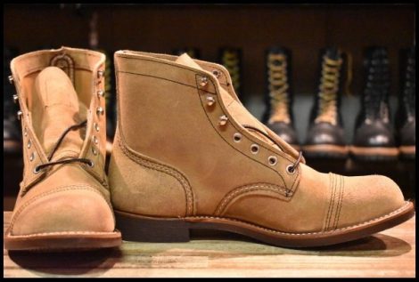 【9.5D 箱付 未使用 22年】レッドウィング 8083 アイアンレンジャー ミュールスキナー スエード 編み上げ ブーツ redwing 8113 HOPESMORE