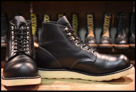 【7.5D 美品 犬タグ復刻 21年】レッドウィング 8165 アイリッシュセッター 黒 ブラッククローム プレーントゥ ブーツ redwing HOPESMORE