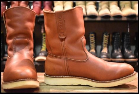 【9.5E 良品 08年】レッドウィング 8866 ペコス 赤茶 オロラセット クッションソール ブーツ redwing pecos HOPESMORE