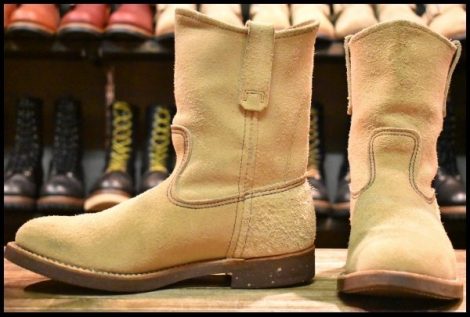 【7E 良品 旧羽タグ 96年】レッドウィング 1188 スエード ペコス タン ラフアウト ベージュ ブーツ redwing pecos HOPESMORE
