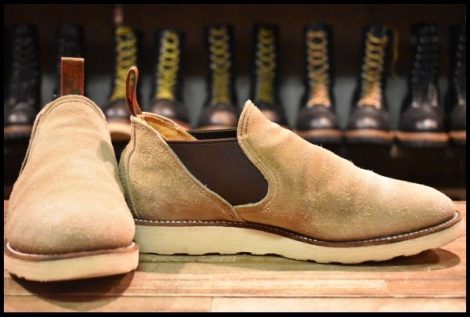 【7.5E 良品 90’S】レッドウィング 8148 ロメオ サイドゴア タンラフアウト ローカット 短靴 ベージュ ブーツ redwing HOPESMORE