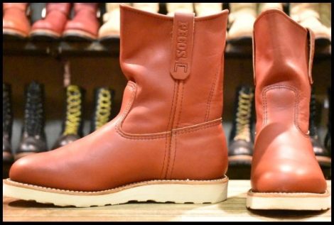 【7.5E 美品 19年】レッドウィング 8866 ペコス 赤茶 オロラセット クッションソール プルオン ブーツ redwing pecos HOPESMORE