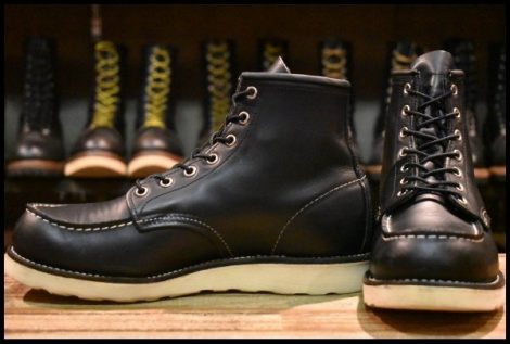 【8E 美品 11年】レッドウィング 8179 アイリッシュセッター 黒 ブラッククローム モックトゥ レースアップ ブーツ redwing HOPESMORE