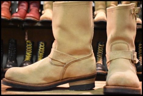 【8D 良品 11年】レッドウィング 8268 スエード エンジニア ホーソーンアビレーンラフアウト スチールトゥ ブーツ redwing HOPESMORE