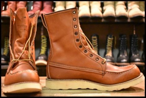 【9.5C 箱付 DEAD 旧犬タグ 87年12月刻印】レッドウィング 877 ロング アイリッシュセッター オロラセット ブーツ redwing HOPESMORE