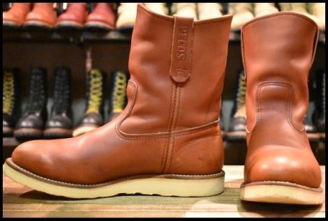 【9.5E 良品 08年】レッドウィング 8866 ペコス 赤茶 オロラセット クッションソール ブーツ redwing pecos HOPESMORE