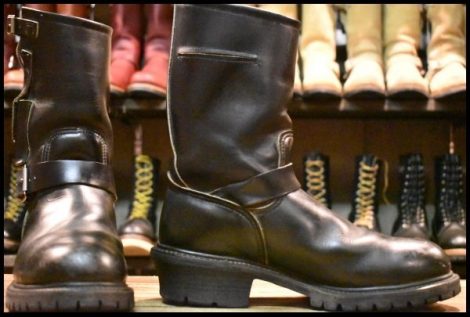 【8.5D 良品 PT91刺繍】レッドウィング 8280 ナイフポケット エンジニア 黒 ブラッククローム 2268 ブーツ redwing HOPESMORE