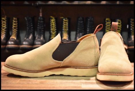 【10E 美品 90’S】レッドウィング 8148 ロメオ サイドゴア タンラフアウト ローカット 短靴 ベージュ ブーツ redwing HOPESMORE