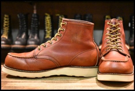 【8.5E 中古 半円犬タグ 95年】レッドウィング 875 アイリッシュセッター 赤茶 オロラセット モック ブーツ redwing HOPESMORE