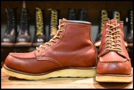 【6.5E 良品 犬タグ】レッドウィング 8875 アイリッシュセッター 赤茶 オロラセット モックトゥ 編み上げ ブーツ redwing HOPESMORE