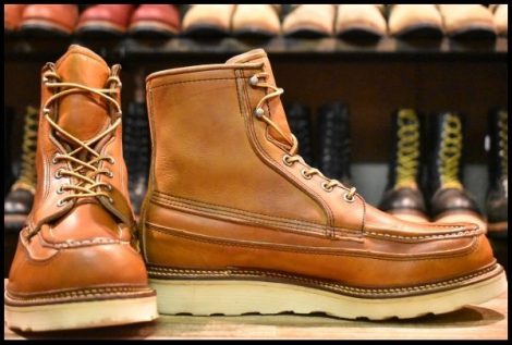 【8.5E 良品 50周年限定 犬タグ】レッドウィング 1953 アイリッシュセッター オロイジナル 茶 モック 編み上げ ブーツ redwing HOPESMORE