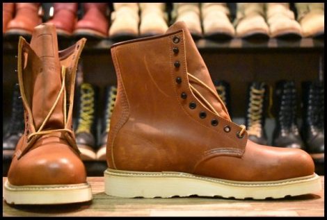 【8D DEAD カナダ限定 PT91刺繍EHPR】レッドウィング 8221 ブラウン 茶 スチールトゥ 編み上げ レースアップ ブーツ redwing HOPESMORE