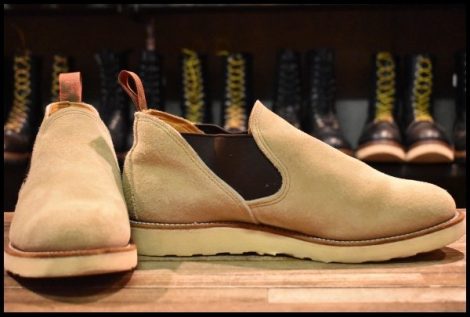 【10E 美品 90’S】レッドウィング 8148 ロメオ サイドゴア タンラフアウト ローカット 短靴 ベージュ ブーツ redwing HOPESMORE