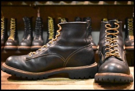 【10D 良品 09年】レッドウィング 2935 ビブラム ラインマン ブラック 黒 ラグソール LTT 編み上げ レースアップ ブーツ redwing HOPESMORE