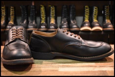 【10.5D 良品 18年】レッドウィング 8070 スポーツ オックスフォード 黒 クローンダイク モックトゥ 短靴 ブーツ redwing HOPESMORE