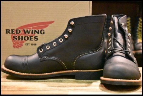 【7D 箱付 未使用 23年】レッドウィング 8084 アイアンレンジャー ブラック ハーネス 黒 キャップトゥ ブーツ redwing HOPESMORE