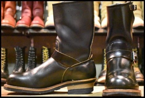 【7.5D 良品 PT91刺繍 98年】レッドウィング 2268 エンジニア 黒 ブラッククローム スチールトゥ プルオン ブーツ redwing HOPESMORE