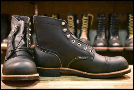 【7D 箱付 未使用 23年】レッドウィング 8084 アイアンレンジャー ブラック ハーネス 黒 キャップトゥ ブーツ redwing HOPESMORE